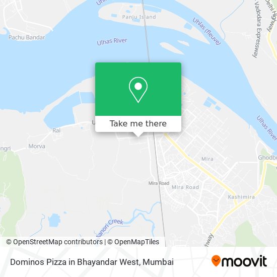 Dominos Pizza in Bhayandar West map