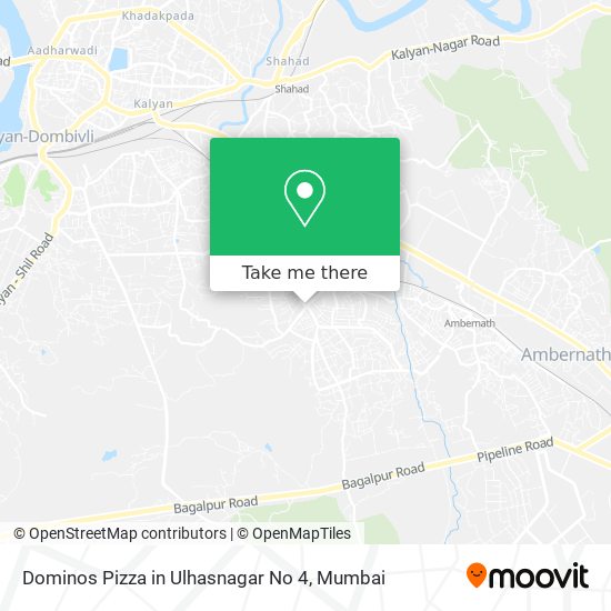 Dominos Pizza in Ulhasnagar No 4 map