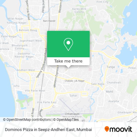 Dominos Pizza in Seepz-Andheri East map
