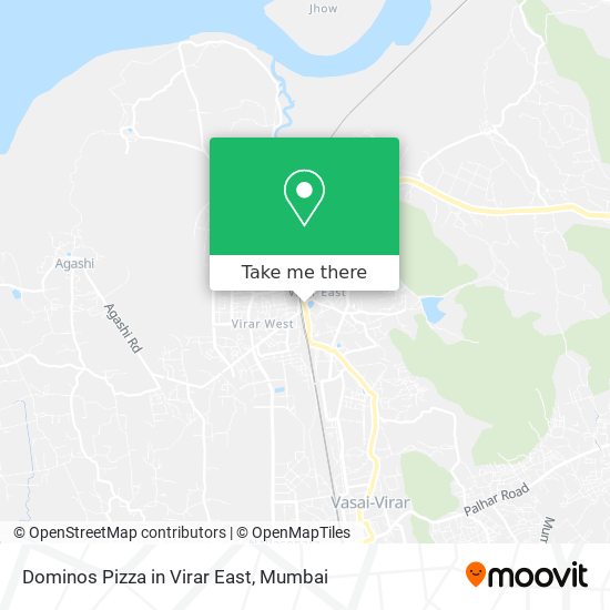 Dominos Pizza in Virar East map