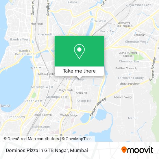 Dominos Pizza in GTB Nagar map