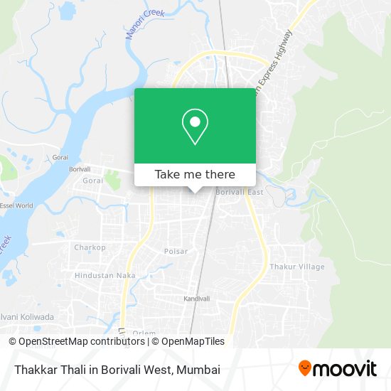 Thakkar Thali in Borivali West map
