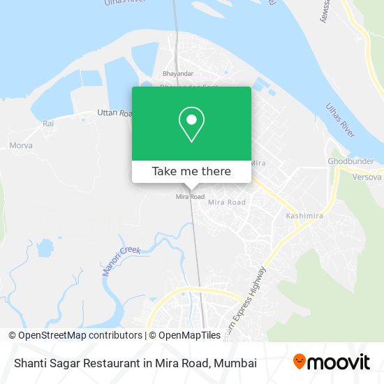 Shanti Sagar Restaurant in Mira Road map