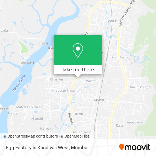 Egg Factory in Kandivali West map