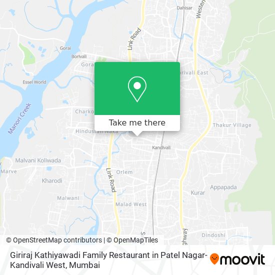 Giriraj Kathiyawadi Family Restaurant in Patel Nagar-Kandivali West map