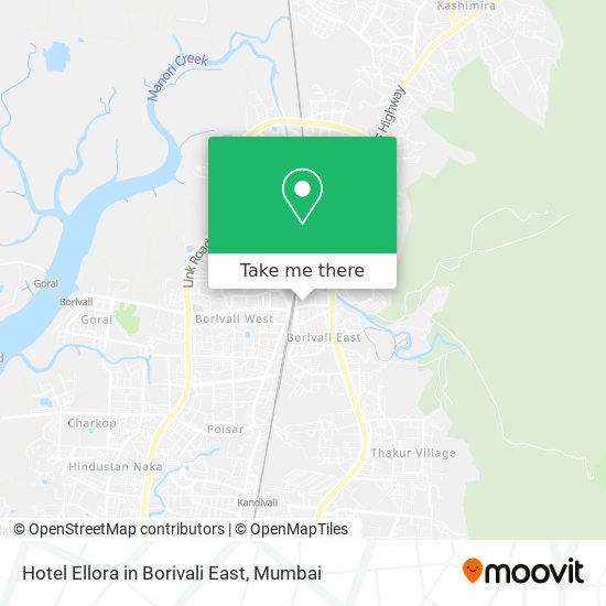 Hotel Ellora in Borivali East map