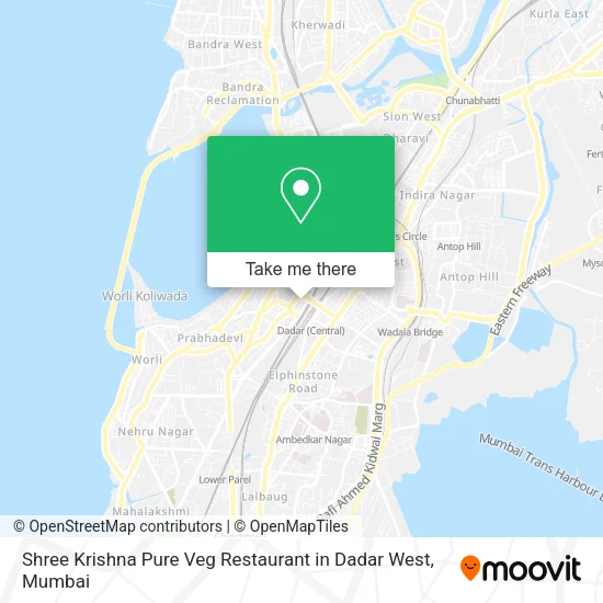 Shree Krishna Pure Veg Restaurant in Dadar West map