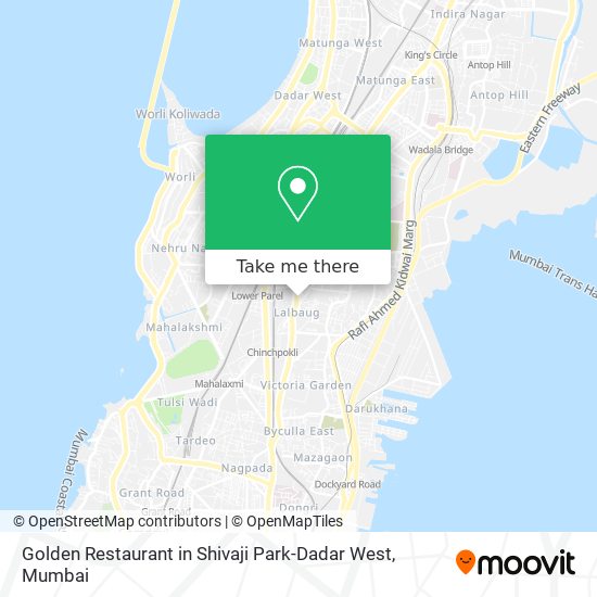 Golden Restaurant in Shivaji Park-Dadar West map
