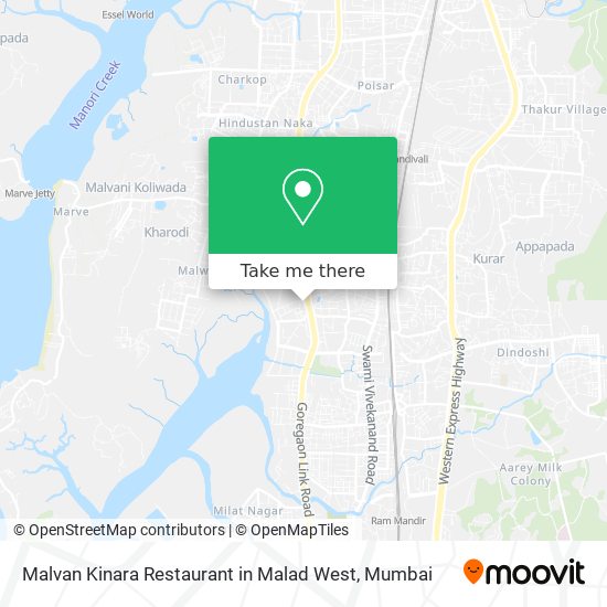 Malvan Kinara Restaurant in Malad West map