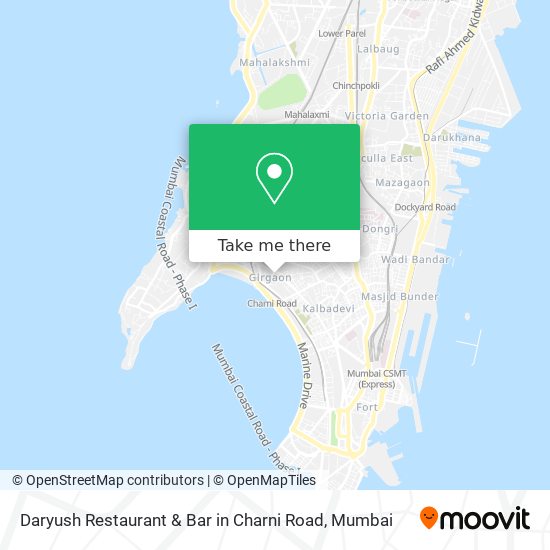 Daryush Restaurant & Bar in Charni Road map