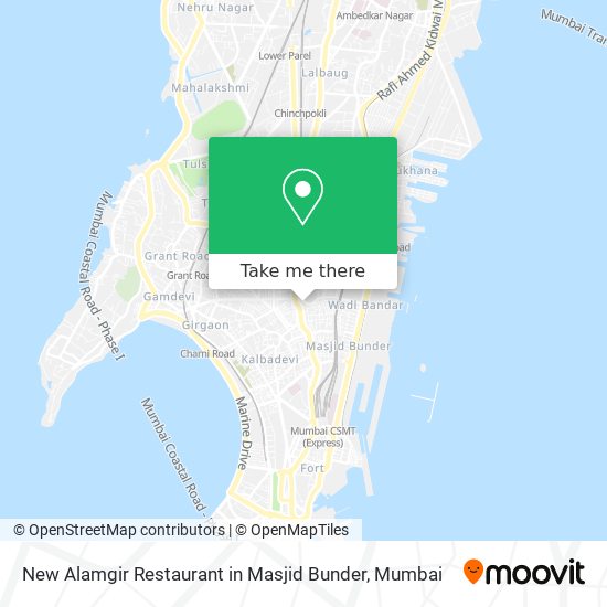 New Alamgir Restaurant in Masjid Bunder map