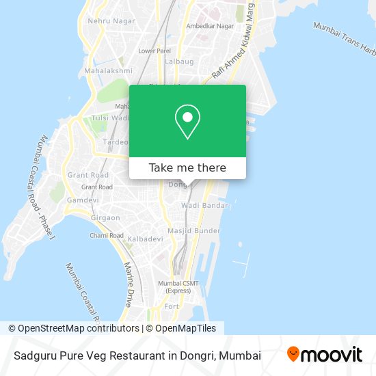 Sadguru Pure Veg Restaurant in Dongri map