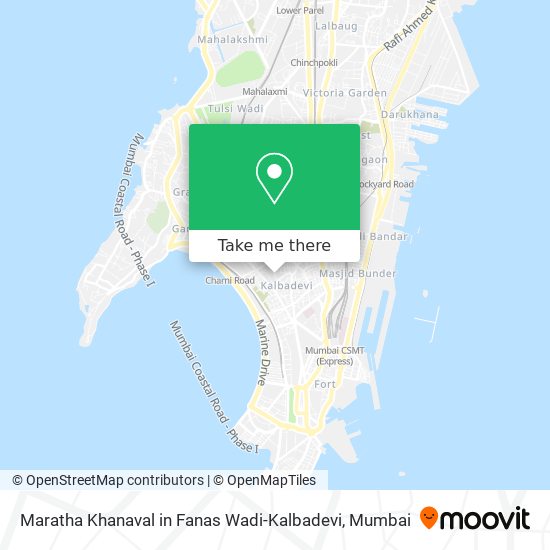 Maratha Khanaval in Fanas Wadi-Kalbadevi map