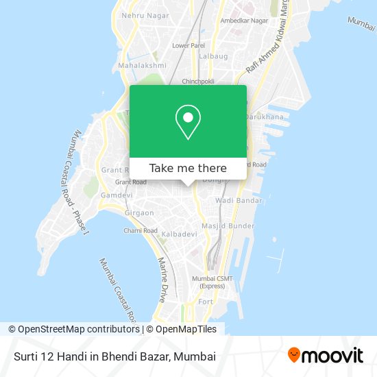 Surti 12 Handi in Bhendi Bazar map