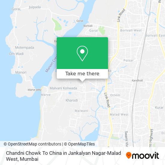 Chandni Chowk To China in Jankalyan Nagar-Malad West map