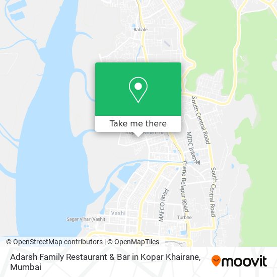 Adarsh Family Restaurant & Bar in Kopar Khairane map