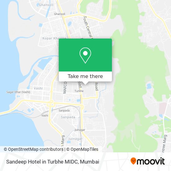 Sandeep Hotel in Turbhe MIDC map
