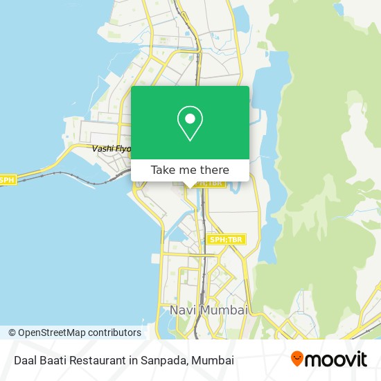 Daal Baati Restaurant in Sanpada map