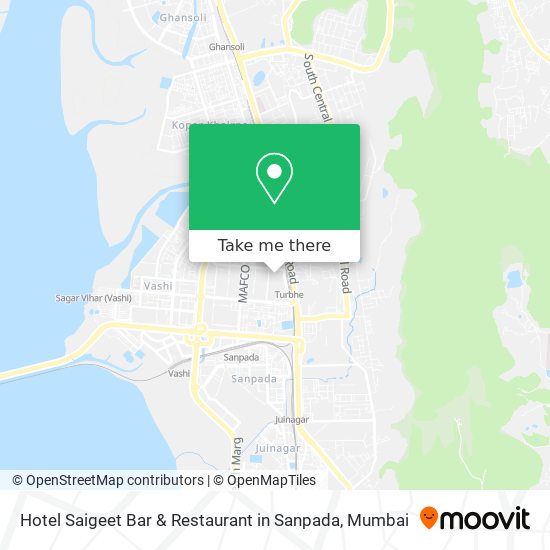 Hotel Saigeet Bar & Restaurant in Sanpada map