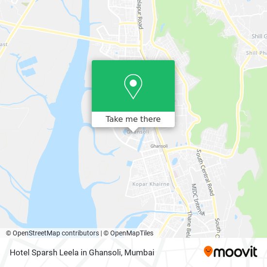 Hotel Sparsh Leela in Ghansoli map