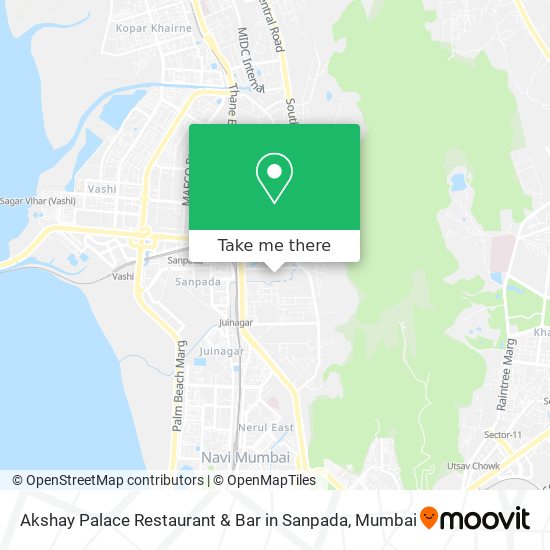 Akshay Palace Restaurant & Bar in Sanpada map