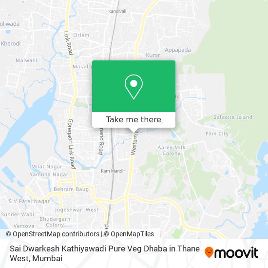 Sai Dwarkesh Kathiyawadi Pure Veg Dhaba in Thane West map