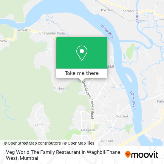 Veg World The Family Restaurant in Waghbil-Thane West map
