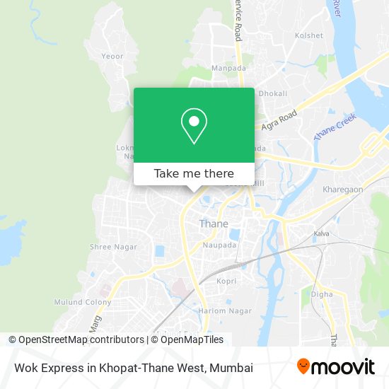 Wok Express in Khopat-Thane West map