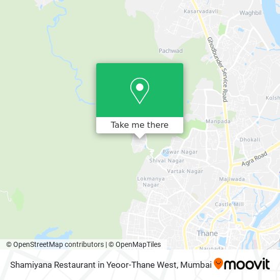 Shamiyana Restaurant in Yeoor-Thane West map