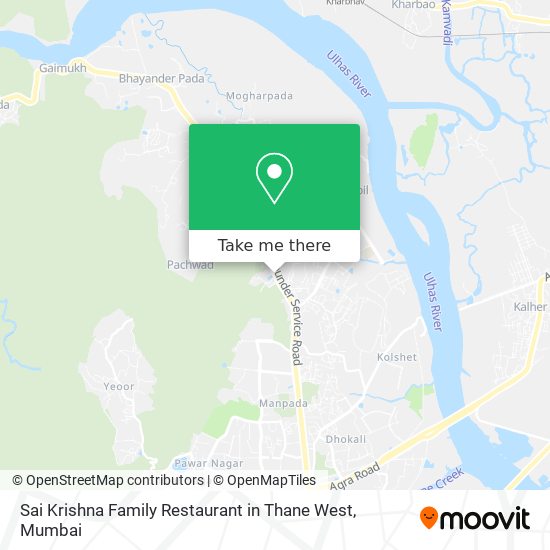 Sai Krishna Family Restaurant in Thane West map