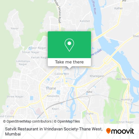 Satvik Restaurant in Vrindavan Society-Thane West map
