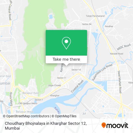 Choudhary Bhojnalaya in Kharghar Sector 12 map