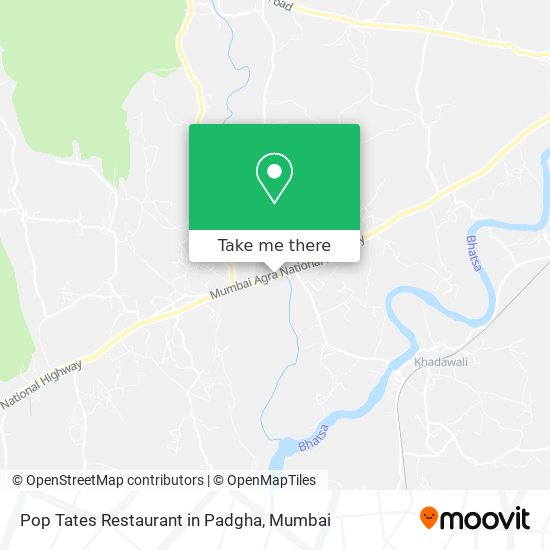 Pop Tates Restaurant in Padgha map