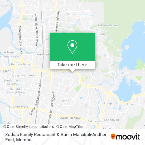 Zodiac Family Restaurant & Bar in Mahakali-Andheri East map