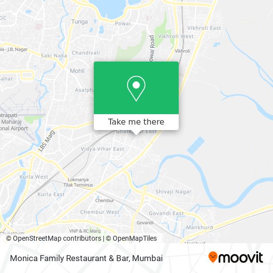 How to get to Monica Family Restaurant & Bar in Ghatkopar West by Bus,  Train or Metro?