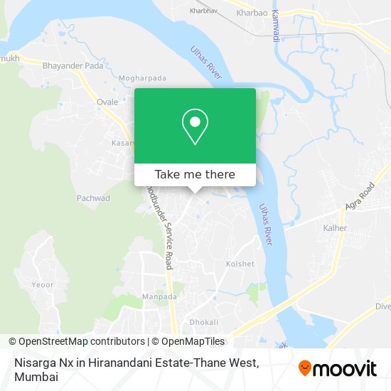 Nisarga Nx in Hiranandani Estate-Thane West map