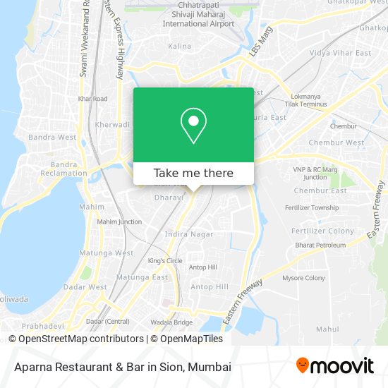 Aparna Restaurant & Bar in Sion map