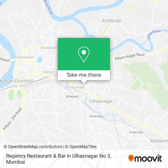 Regency Restaurant & Bar in Ulhasnagar No 3 map