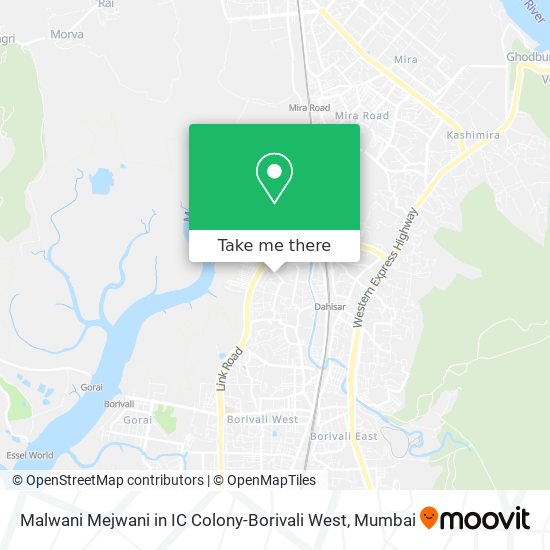 Malwani Mejwani in IC Colony-Borivali West map