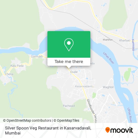 Silver Spoon Veg Restaurant in Kasarvadavali map