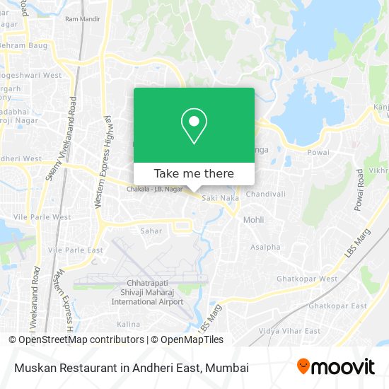 Muskan Restaurant in Andheri East map