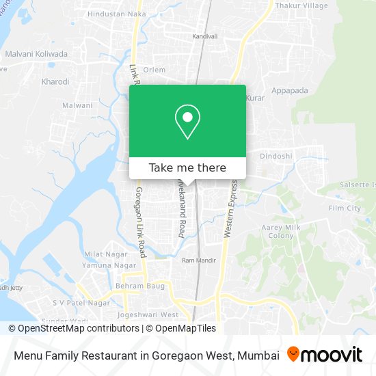 Menu Family Restaurant in Goregaon West map