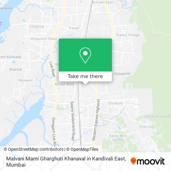 Malvani Mami Gharghuti Khanaval in Kandivali East map