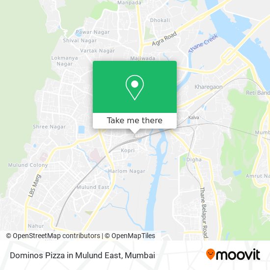 Dominos Pizza in Mulund East map