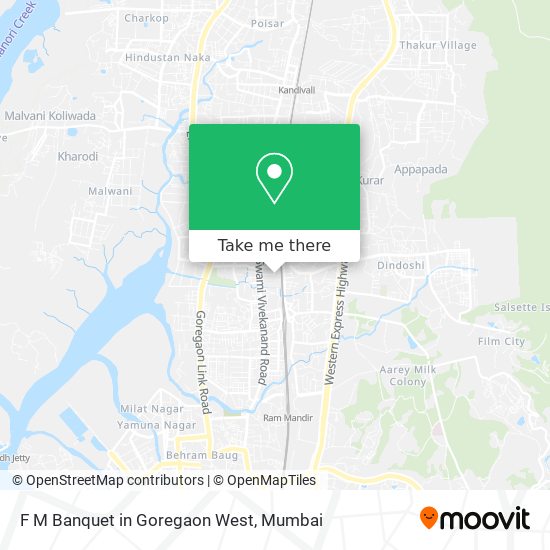F M Banquet in Goregaon West map