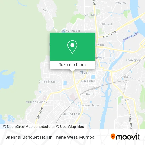 Shehnai Banquet Hall in Thane West map
