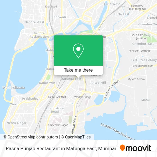 Rasna Punjab Restaurant in Matunga East map