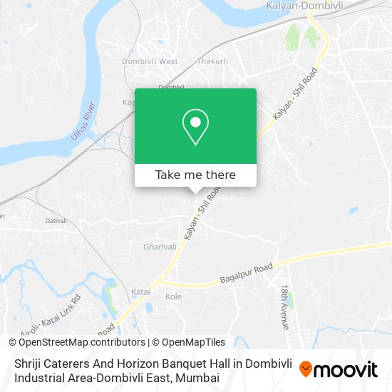 Shriji Caterers And Horizon Banquet Hall in Dombivli Industrial Area-Dombivli East map