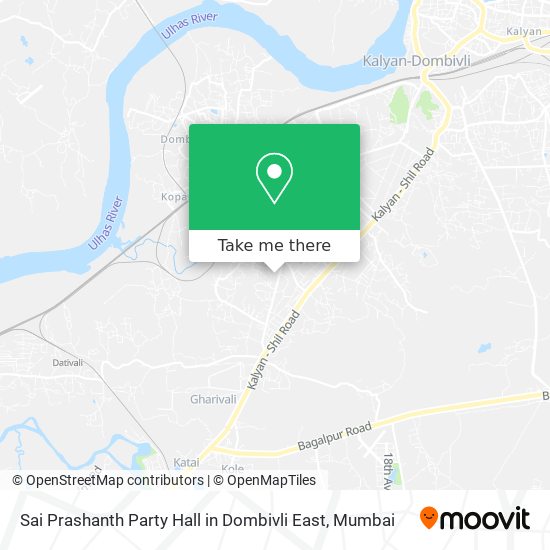 Sai Prashanth Party Hall in Dombivli East map