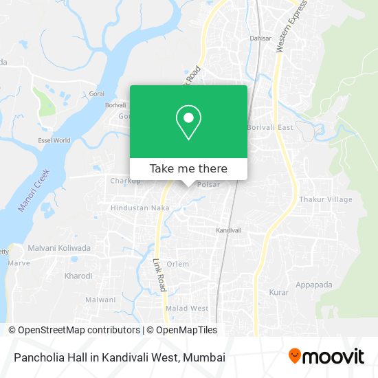 Pancholia Hall in Kandivali West map